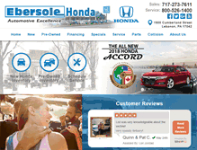 Tablet Screenshot of ebersolehonda.com